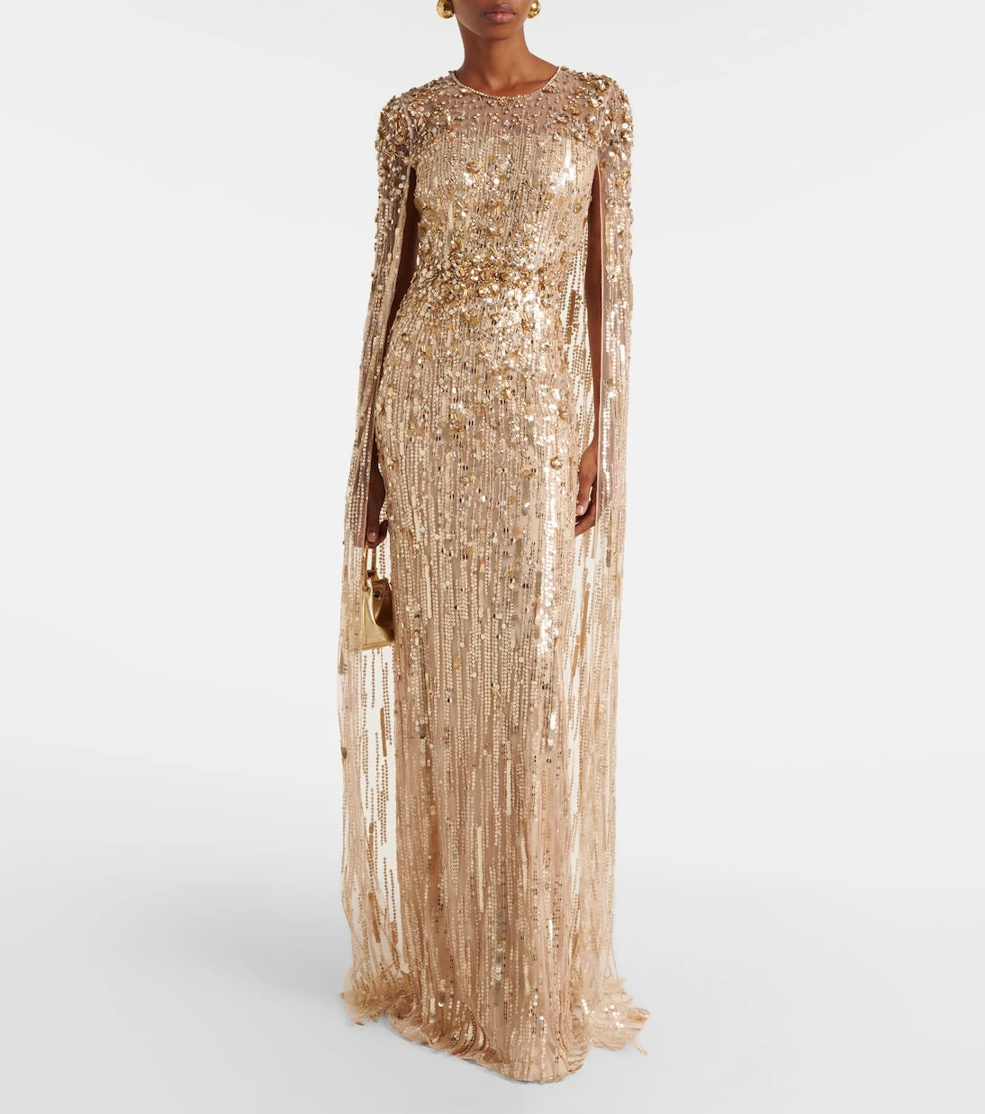 Jenny Packham - Ruby caped sequined gown