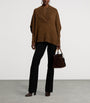 Ralph Lauren Collection Brown Cashmere-Blend Cape Sweater