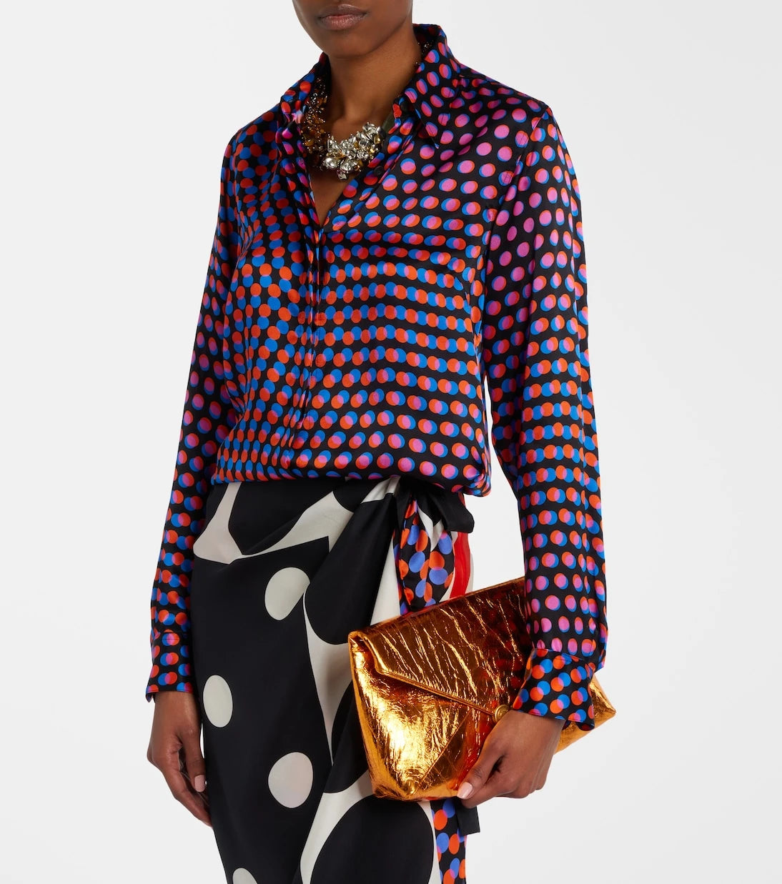Dries Van Noten - Polka-dot silk shirt