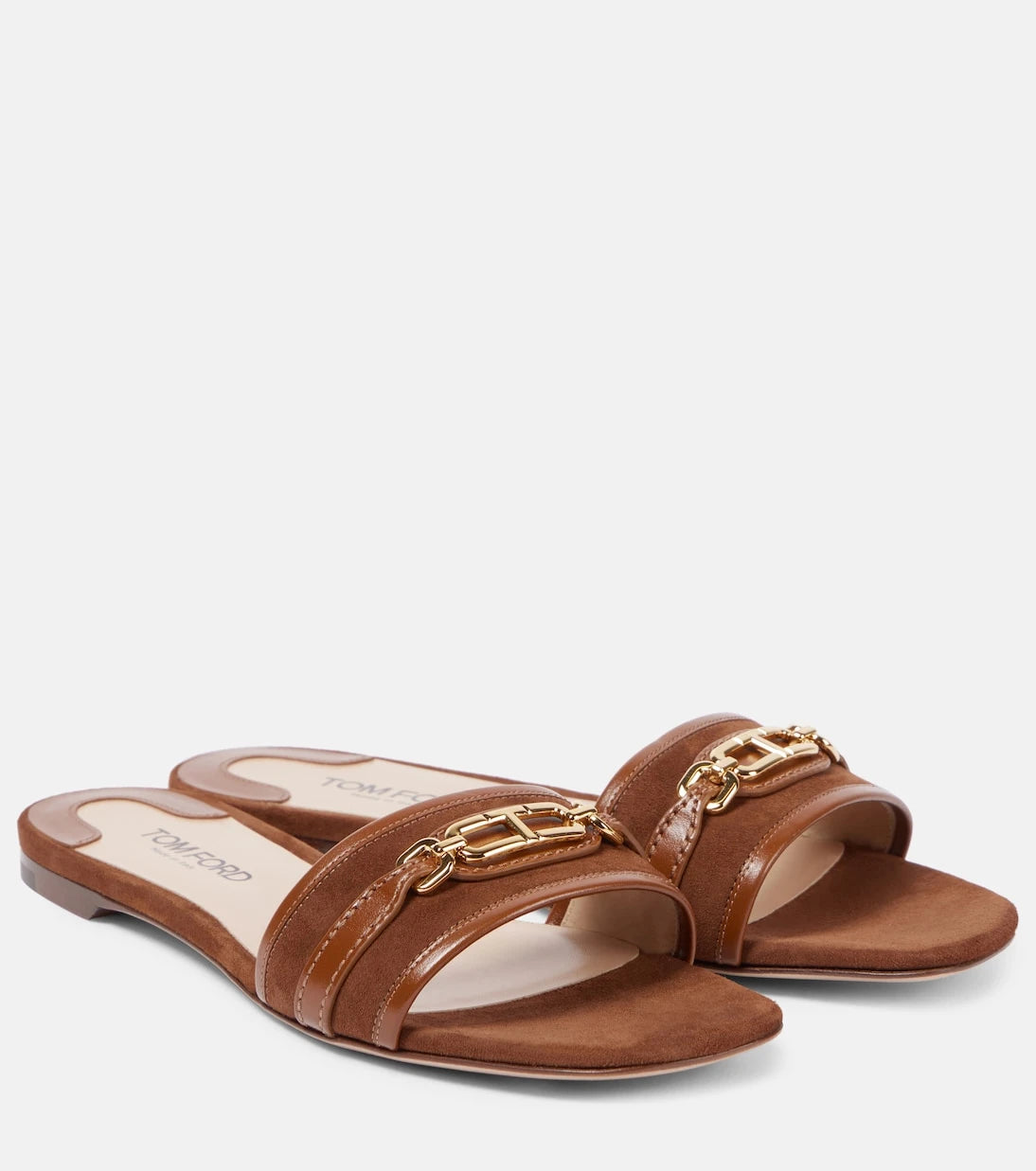 Tom Ford - Whitney Stadium T leather slides