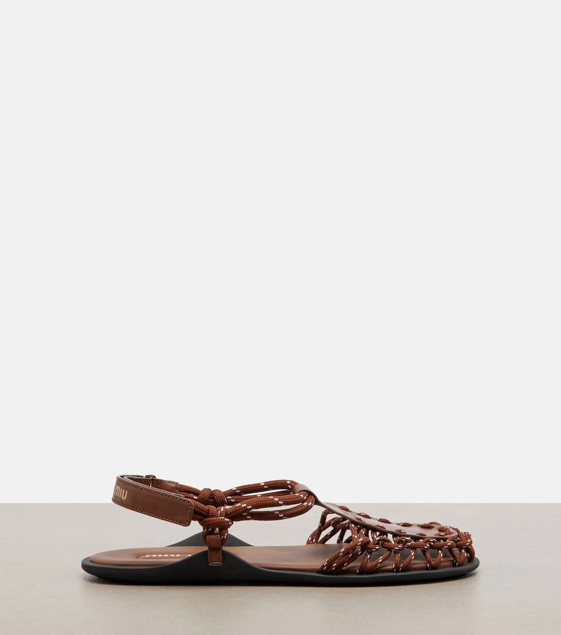 Miu Miu - Leather-trimmed sandals