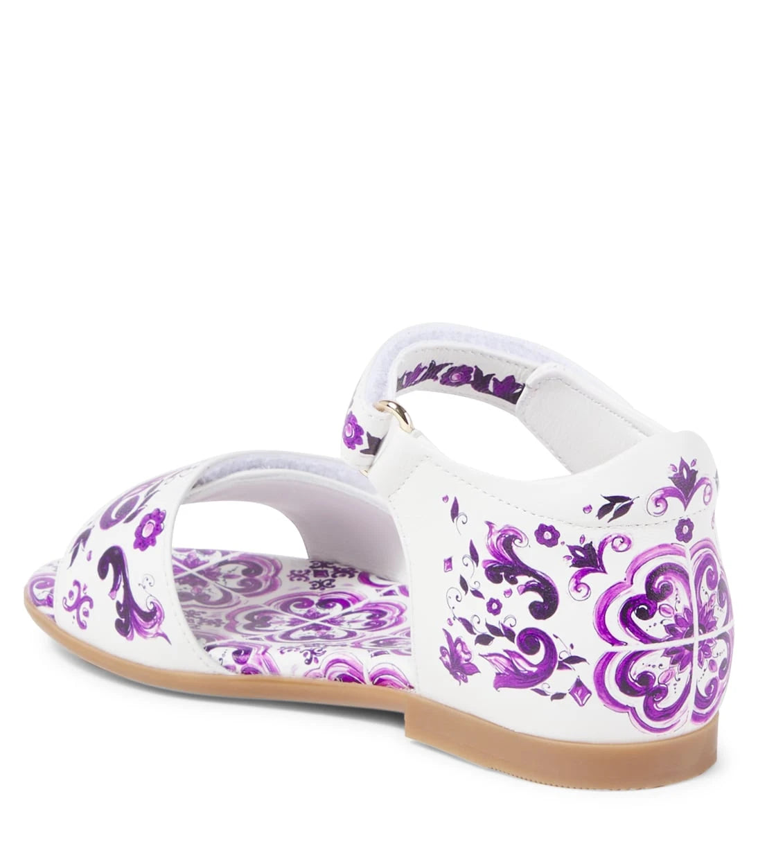 Dolce&Gabbana Kids - DG Majolica leather sandals