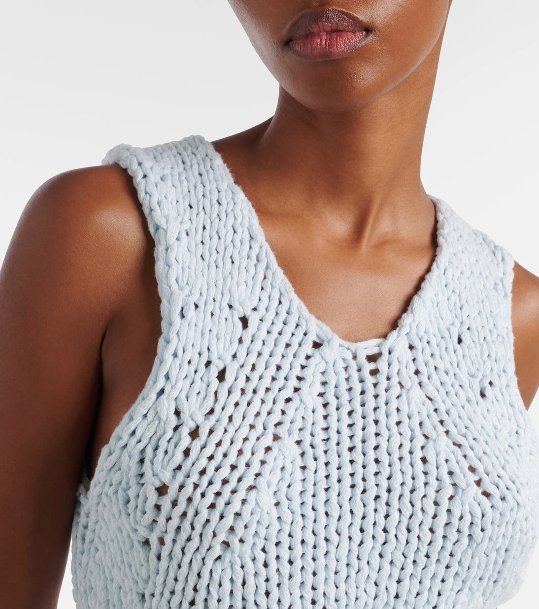 Khaite - Cassie knitted cotton top