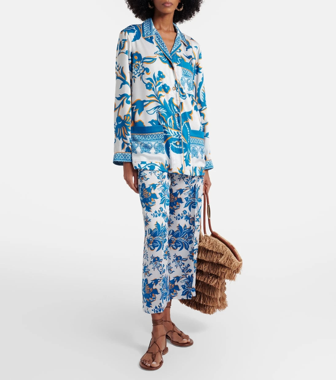 Etro - Printed wide-leg pants