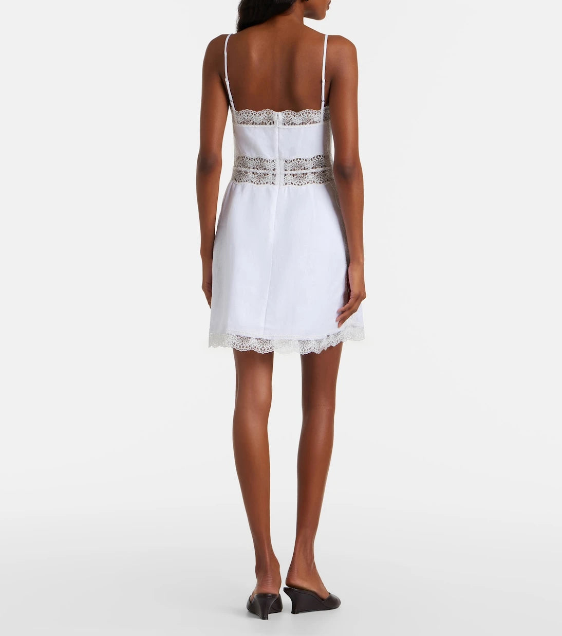 Staud - Amalina lace-trimmed linen minidress