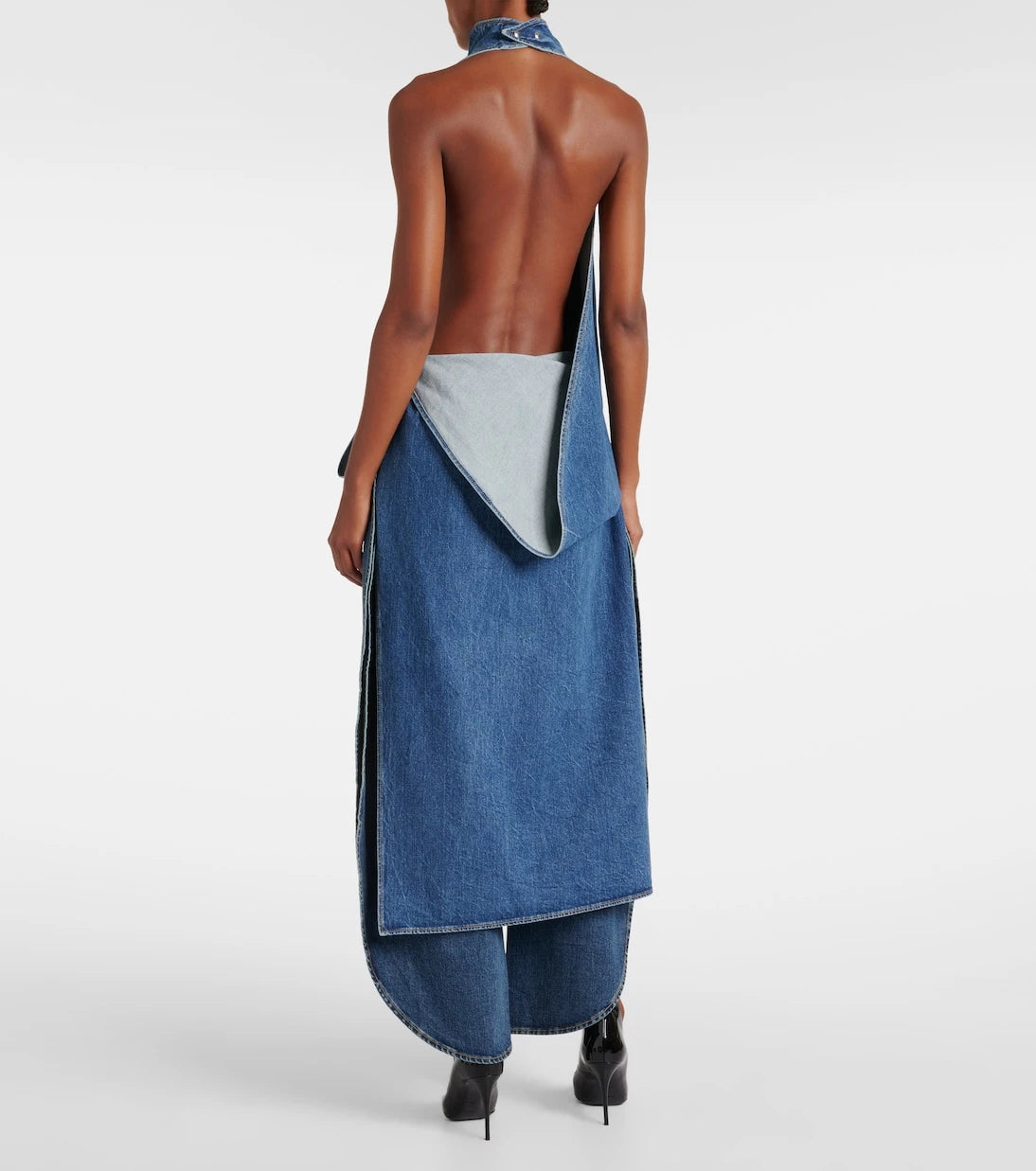 Alaïa - Caped denim top