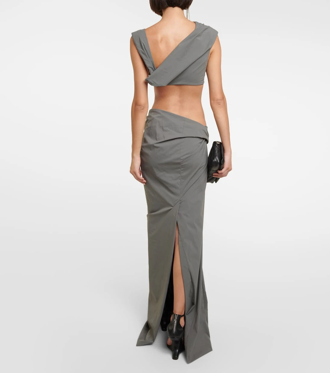 Entire Studios - Draped jersey crop top