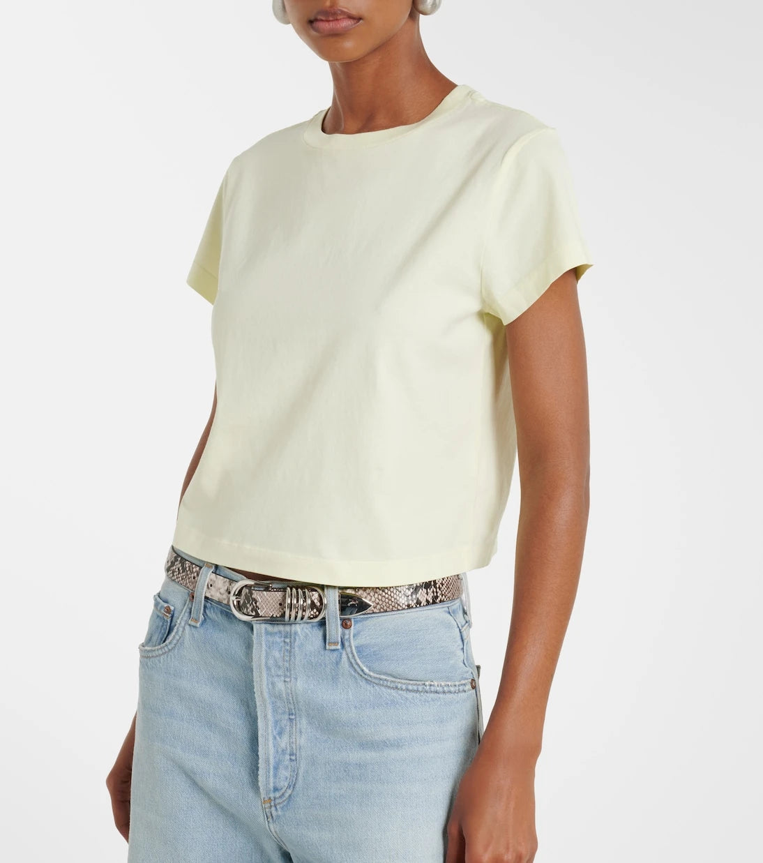 Agolde - Adine cropped cotton jersey T-shirt