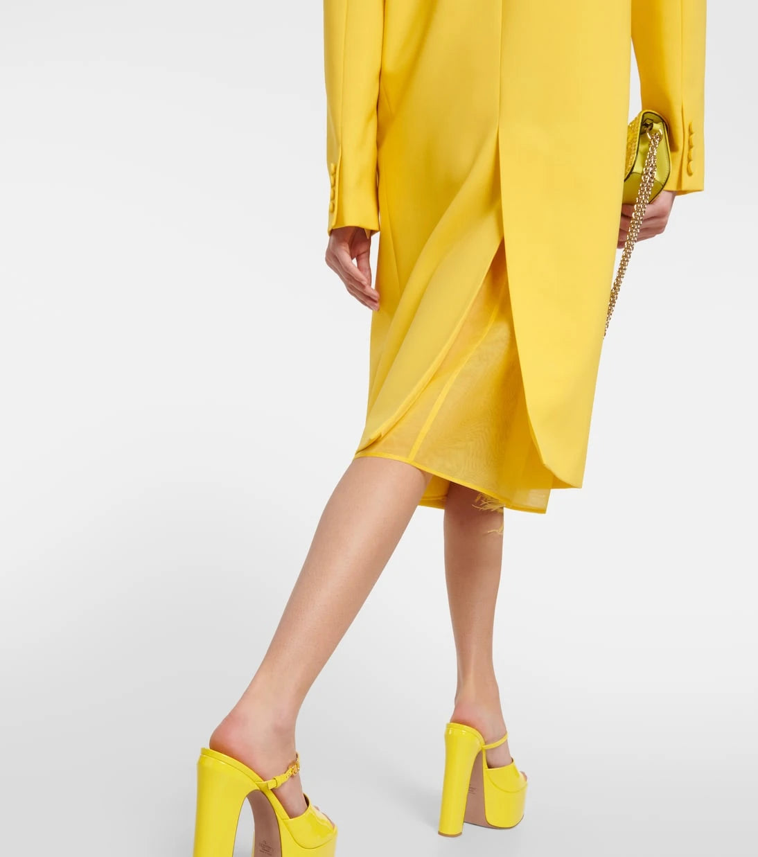 Valentino - Feather-trimmed virgin wool coat