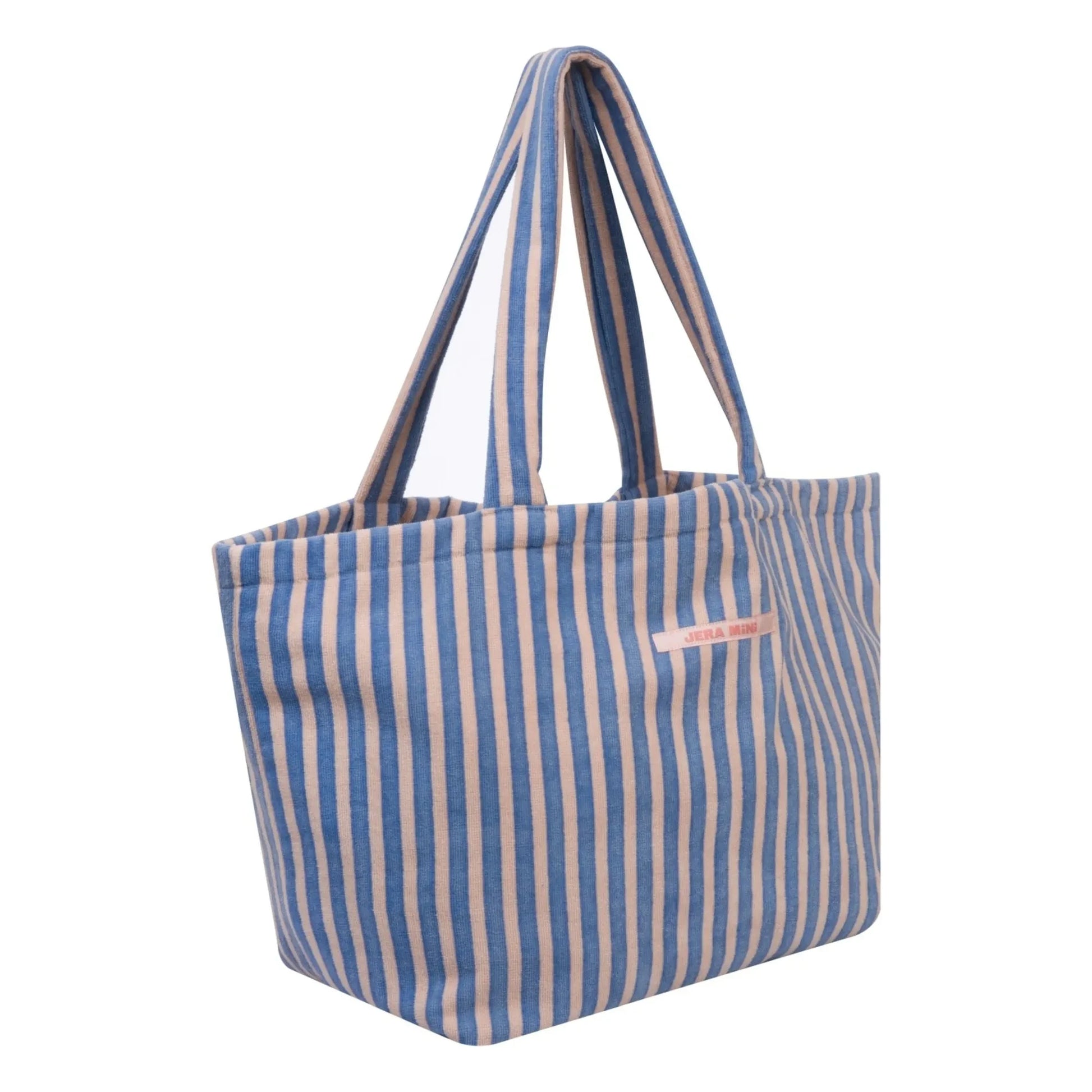 Jera Mini - Striped Terry Beach Bag | Royal blue