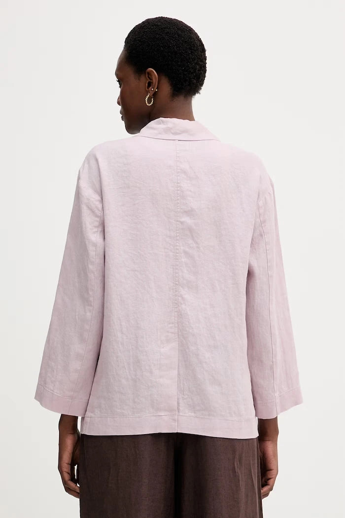 United Colors of Benetton Tek Düğmeli Kadın Keten Ceket