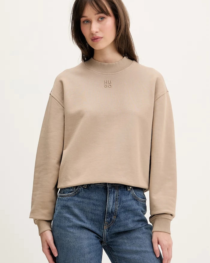 HUGO Kadın Pamuklu Kapüşonlu Sweatshirt Daxandria
