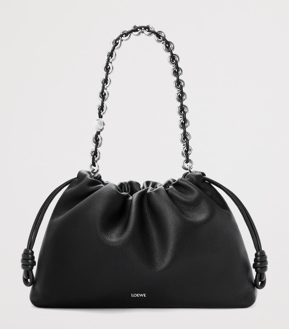 Large Leather Flamenco Shoulder Bag