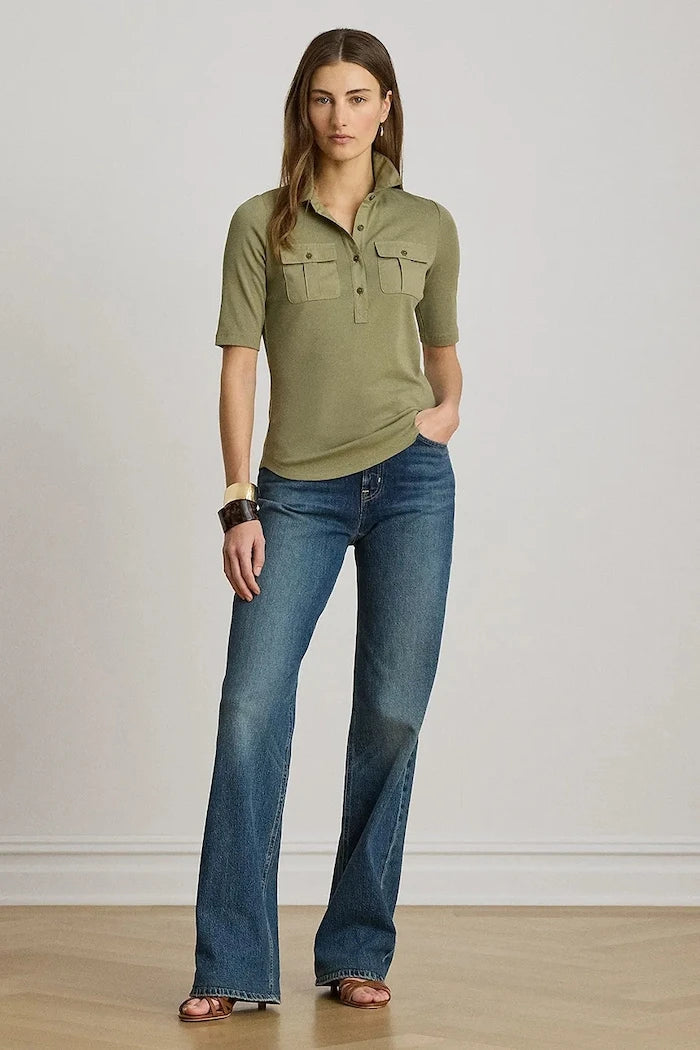 Lauren Ralph Lauren kadın pamuklu polo tişört