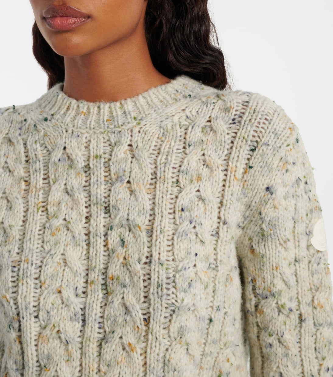 Moncler - Cable-knit wool-blend sweater