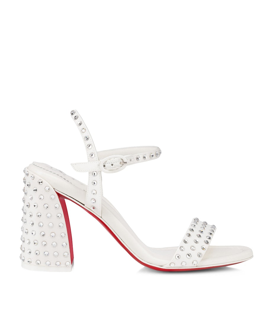 White Miss Jane Embellished Sandals 85