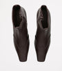 Khaite Brown Leather Nevada Ankle Boots 40