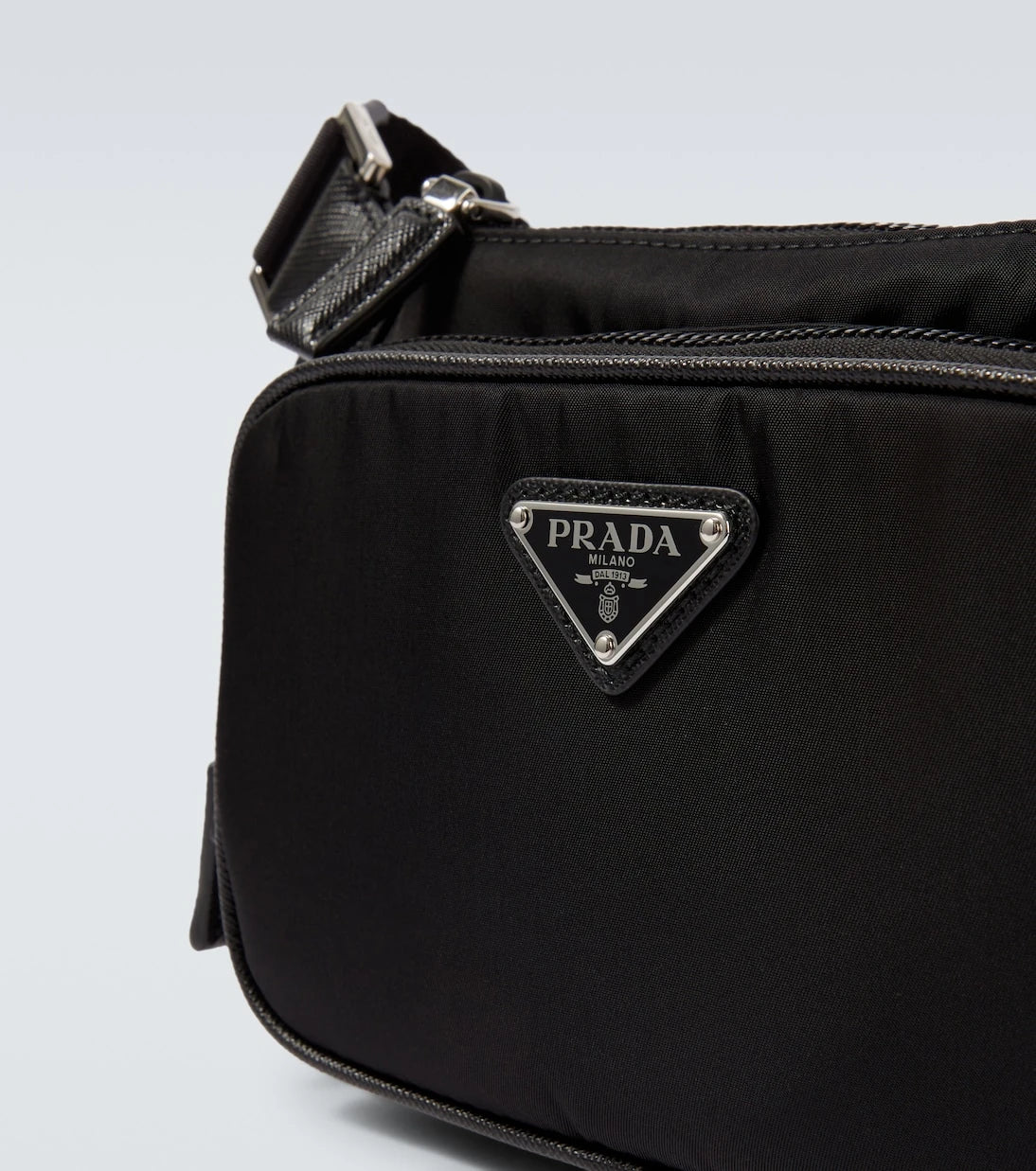 Prada - Re-Nylon leather-trimmed belt bag