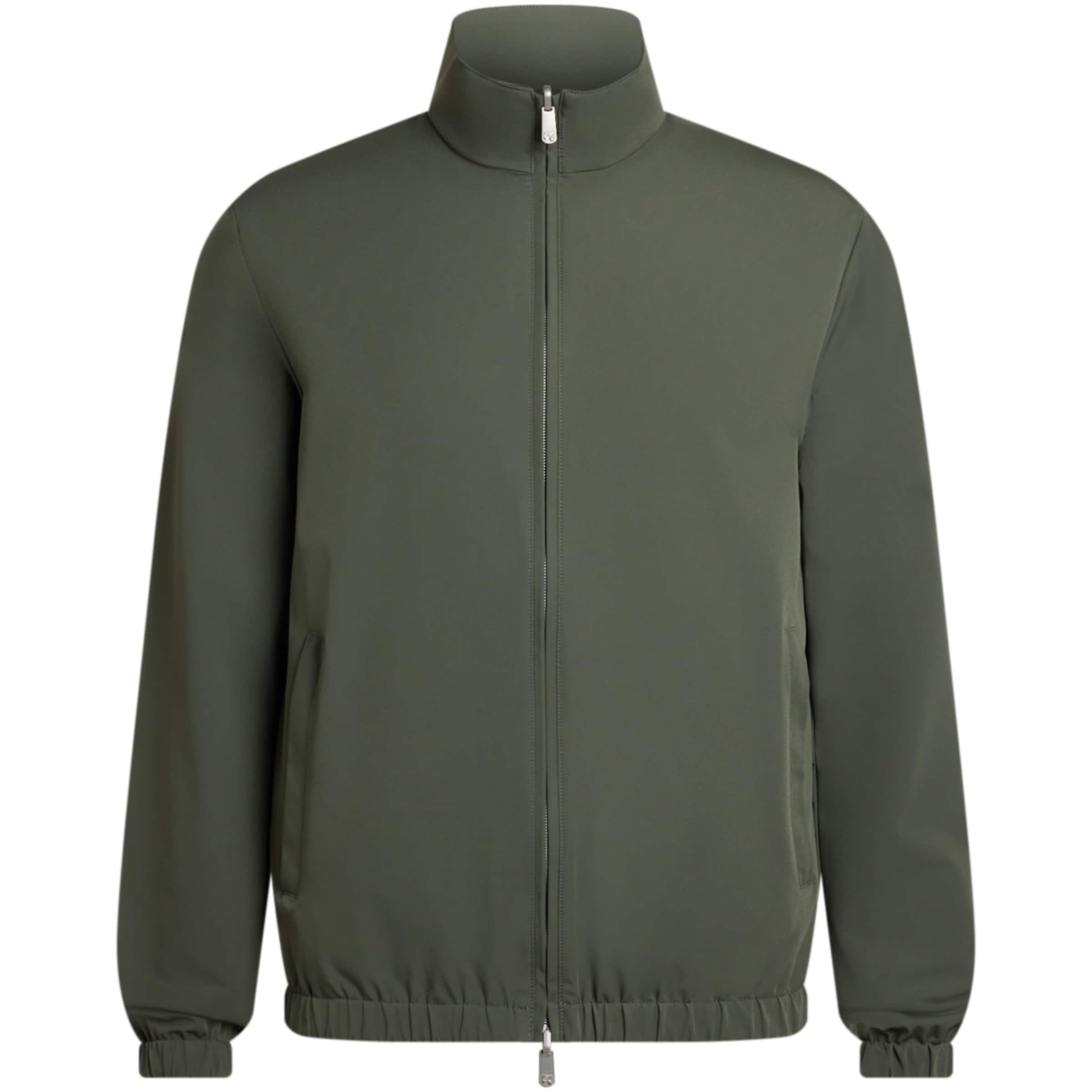 Marco Pescarolo Green Wool-Cashmere Reversible Bomber Jacket