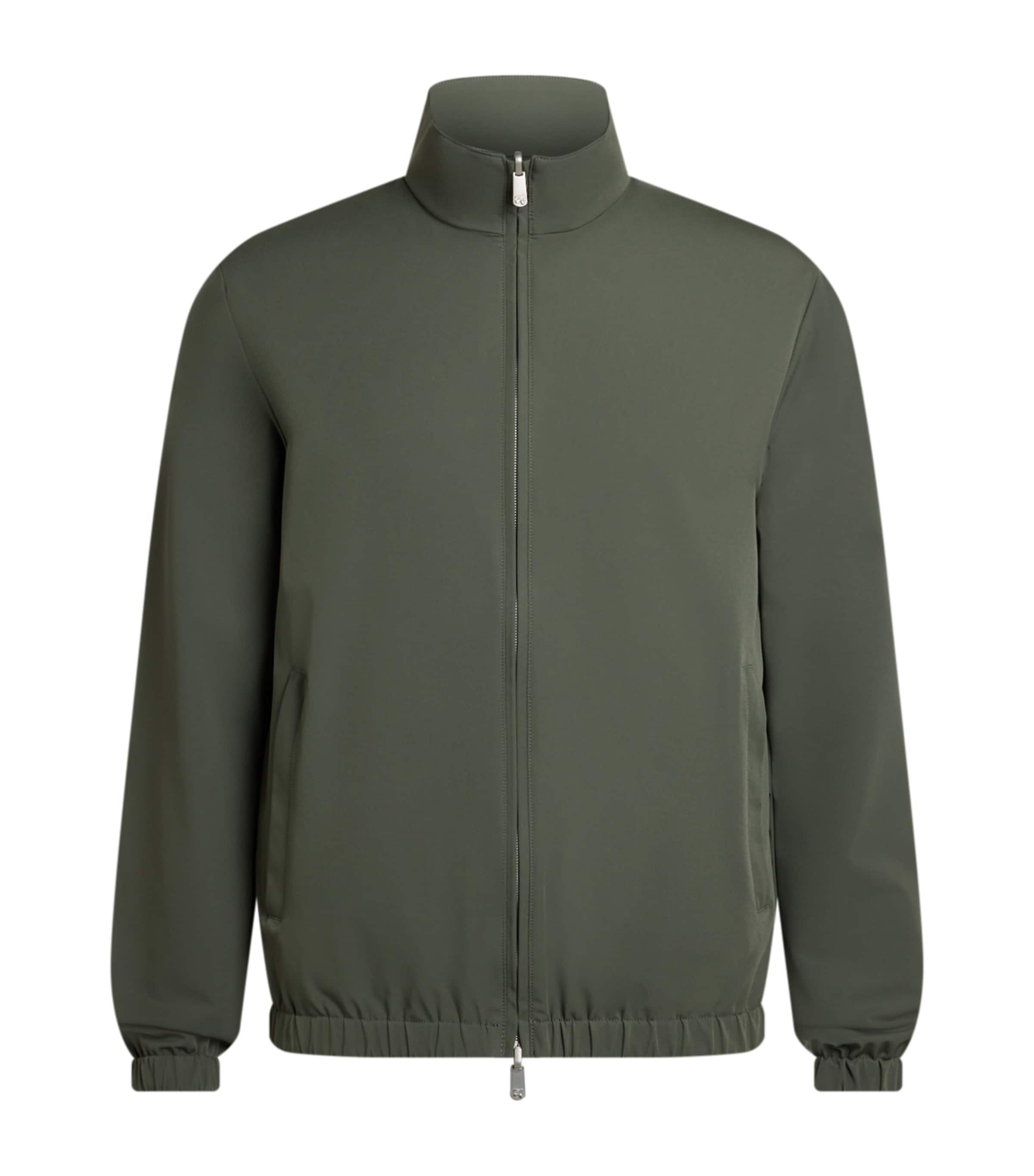 Marco Pescarolo Green Wool-Cashmere Reversible Bomber Jacket