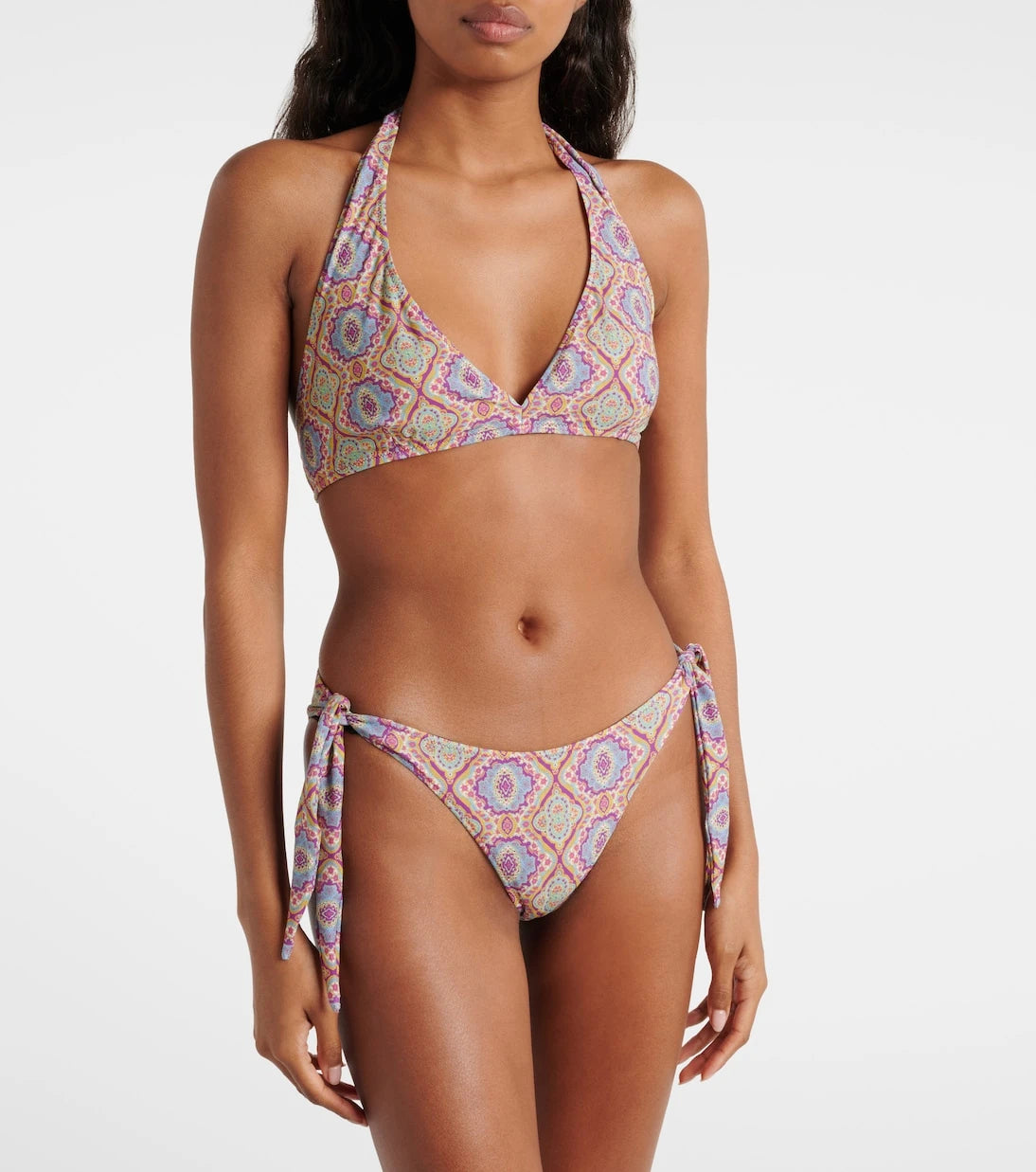 Etro - Printed halterneck bikini