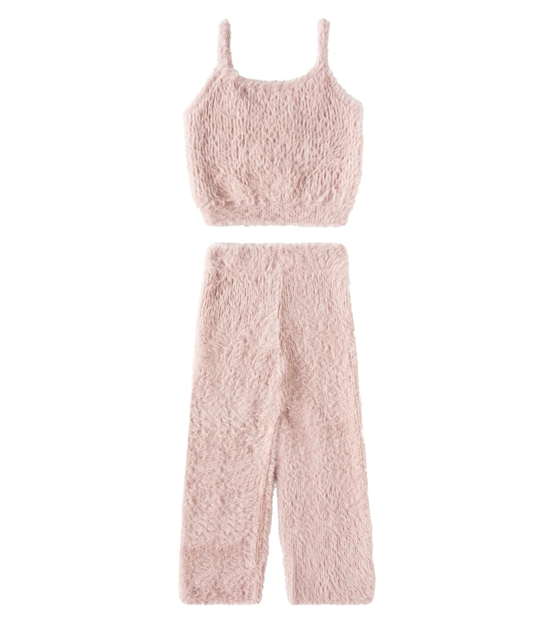Rylee + Cru - Fuzzy knitted top and pants set