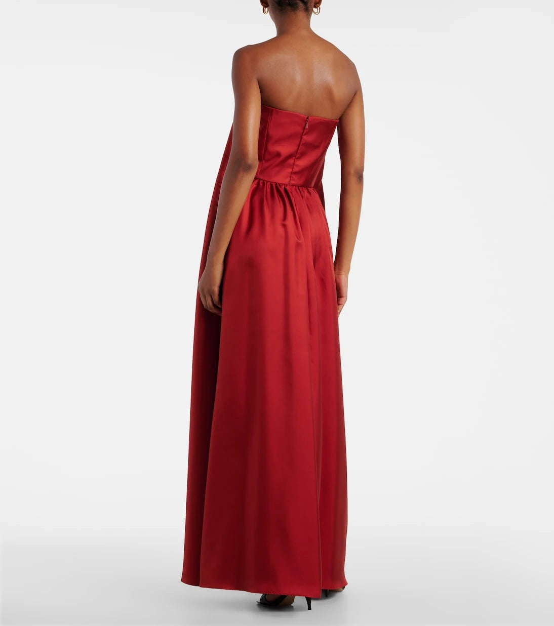 Max Mara - Edda pleated strapless silk gown