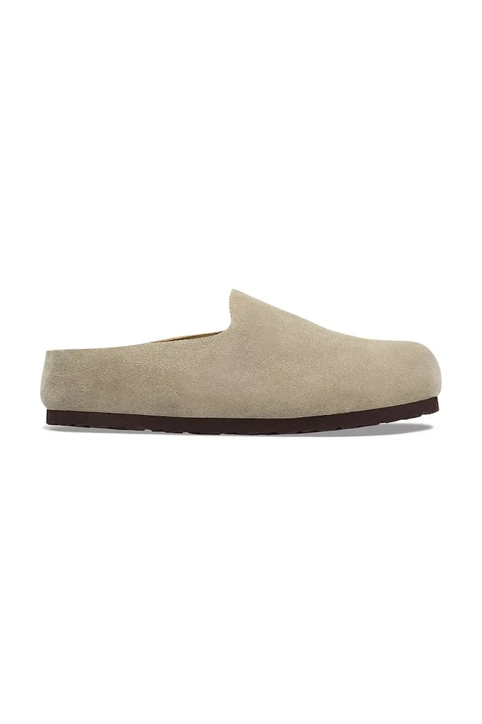 Birkenstock пантофи от велур Amsterdam Wrapped Suede Leather