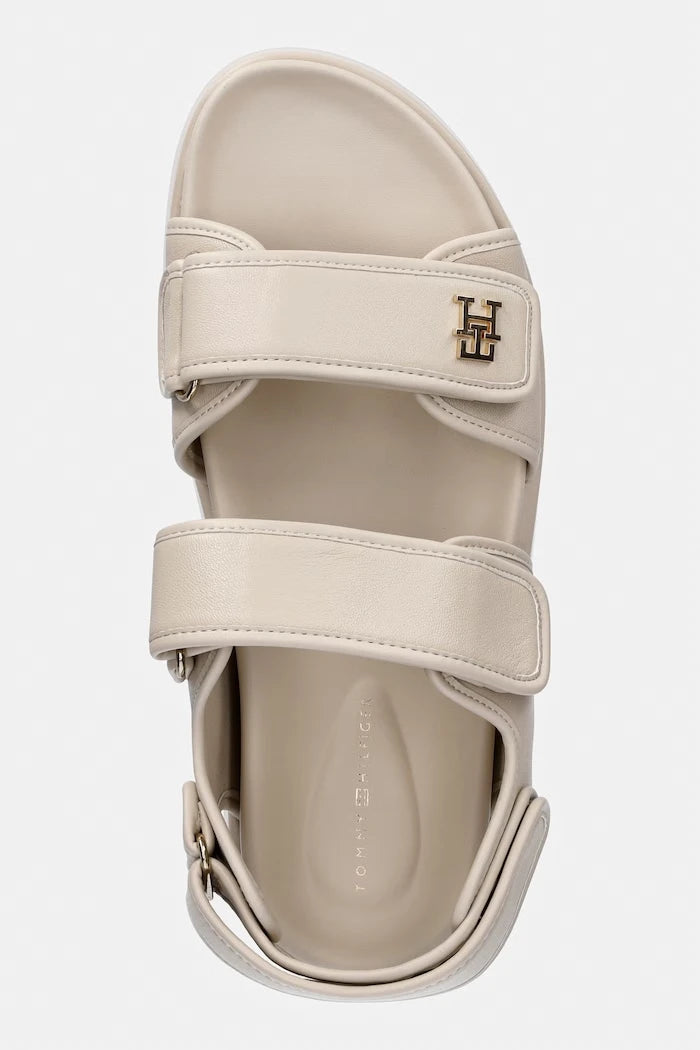 Tommy Hilfiger Kadın Platform Deri Sandalet LEATHER SPORTY PLATFORM SANDAL