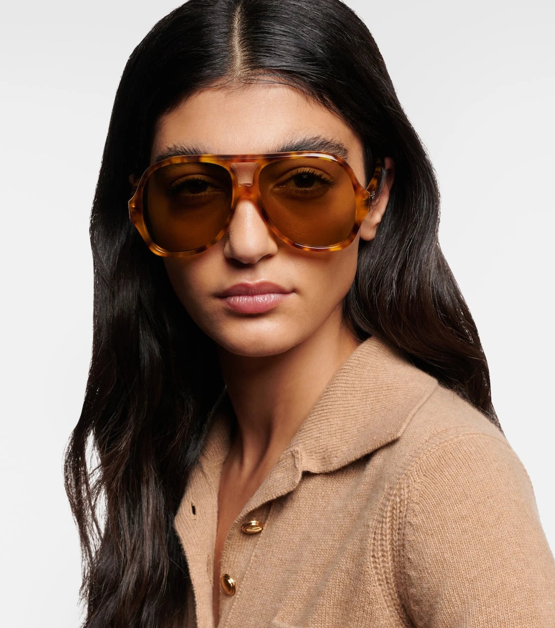Chloé - Logolu pilot güneş gözlüğü
