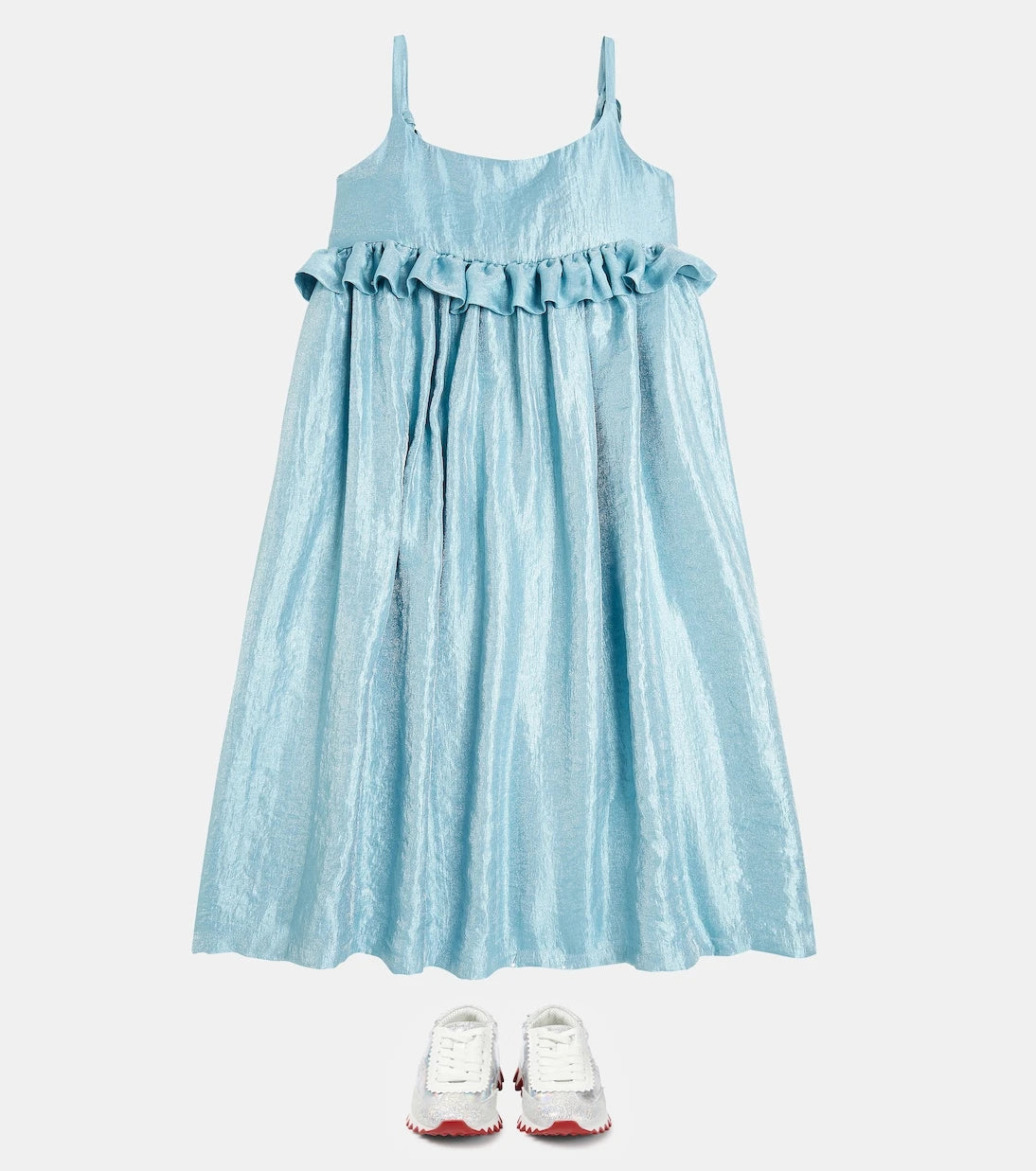 Caroline Bosmans - Ruffle-trimmed lamé dress