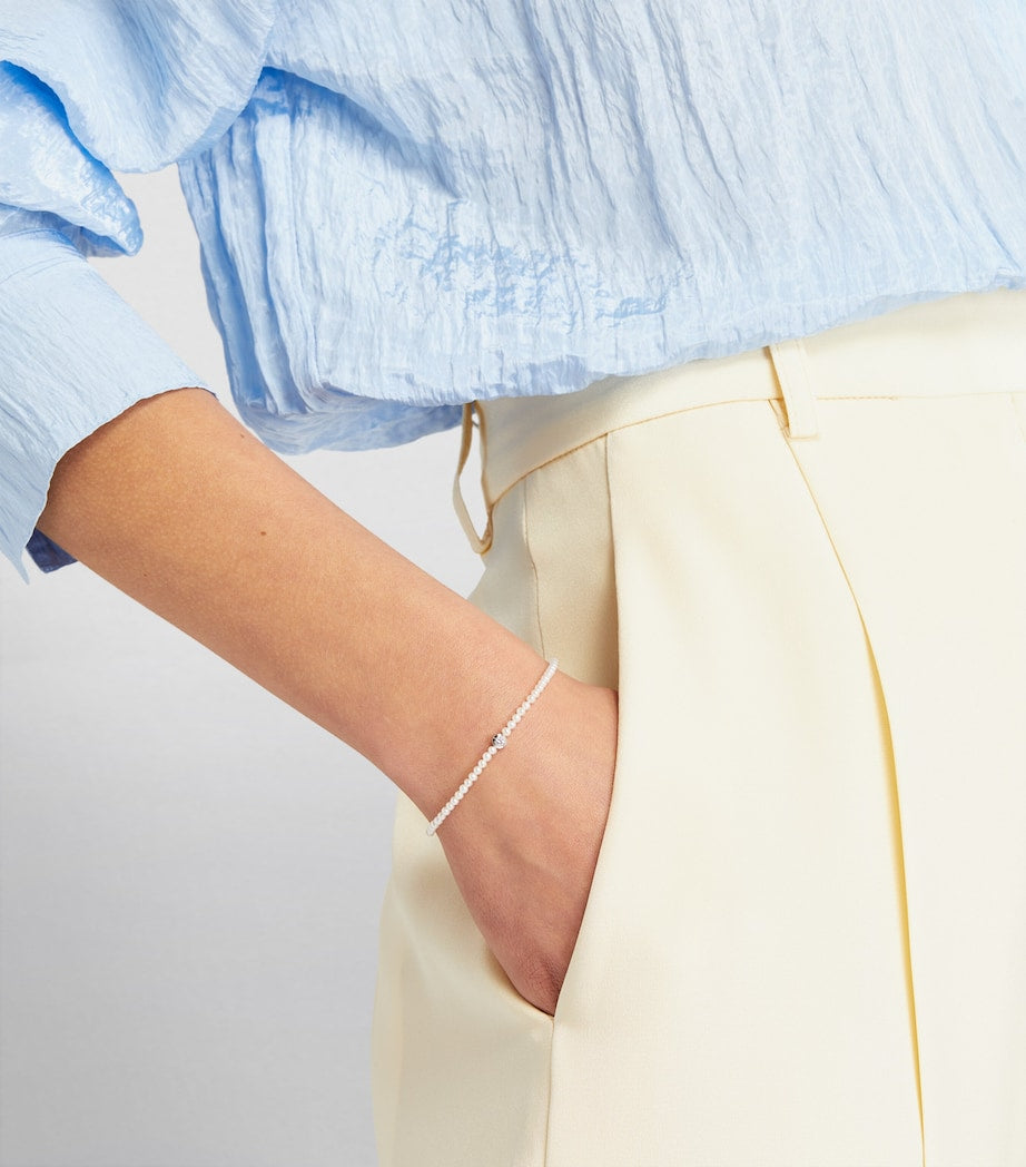 White Gold, Diamond and Pearl Bébé Pure Bracelet