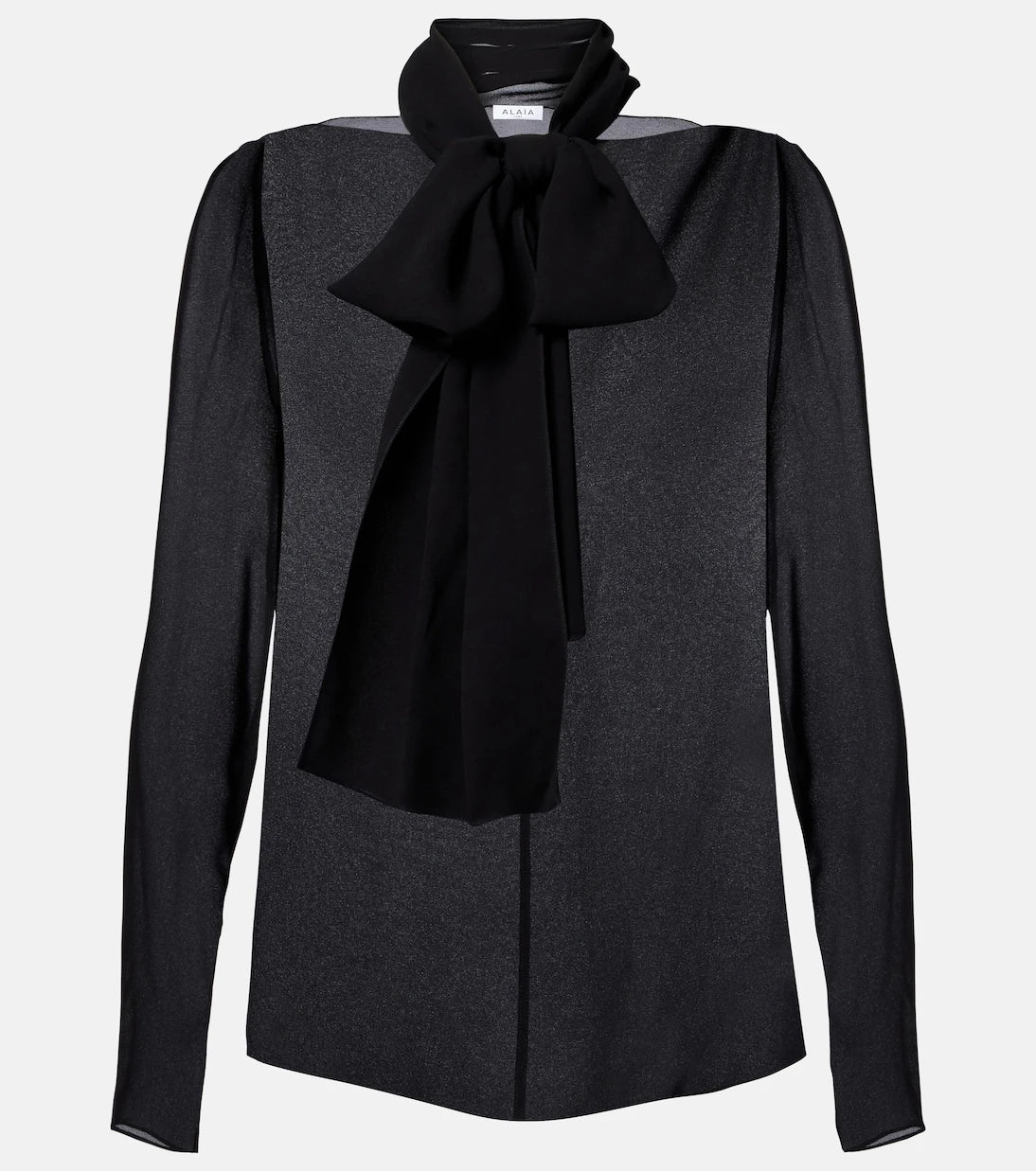 Alaïa - Sheer tie-neck blouse