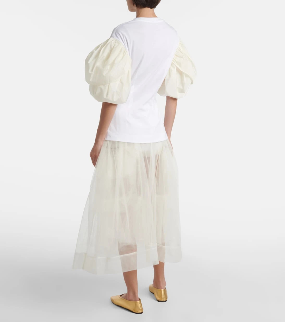 Simone Rocha - Puff-sleeve cotton jersey T-shirt