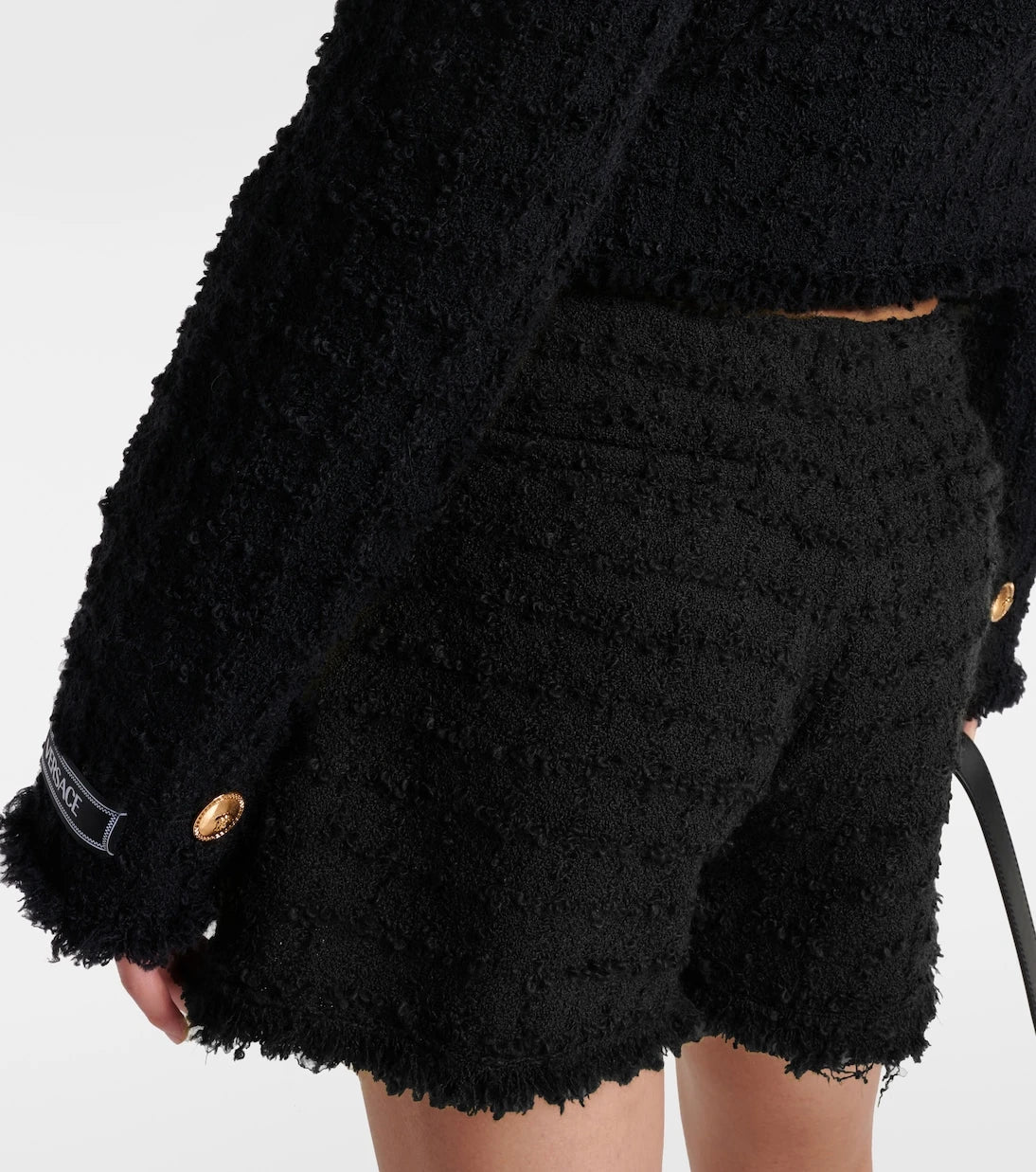 Versace - Heritage cotton-blend tweed shorts