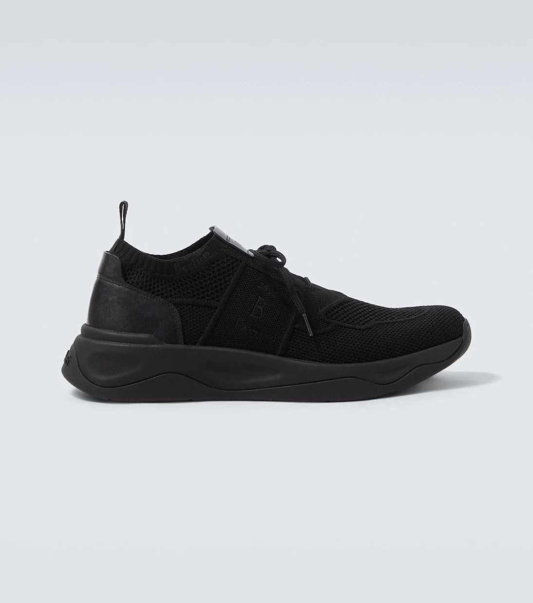 Berluti - Shadow leather-trimmed sneakers