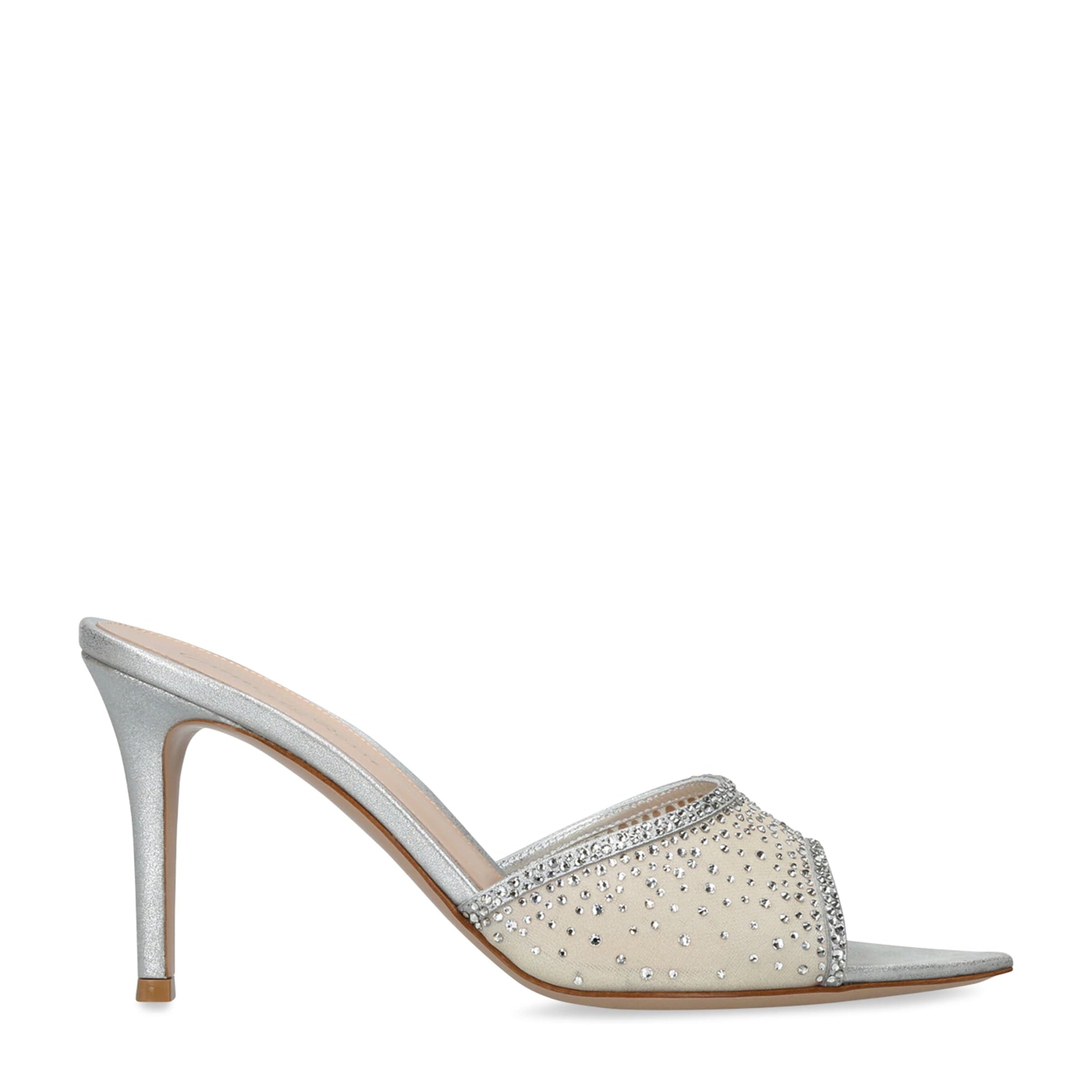 Embellished Rania Heeled Mules 85