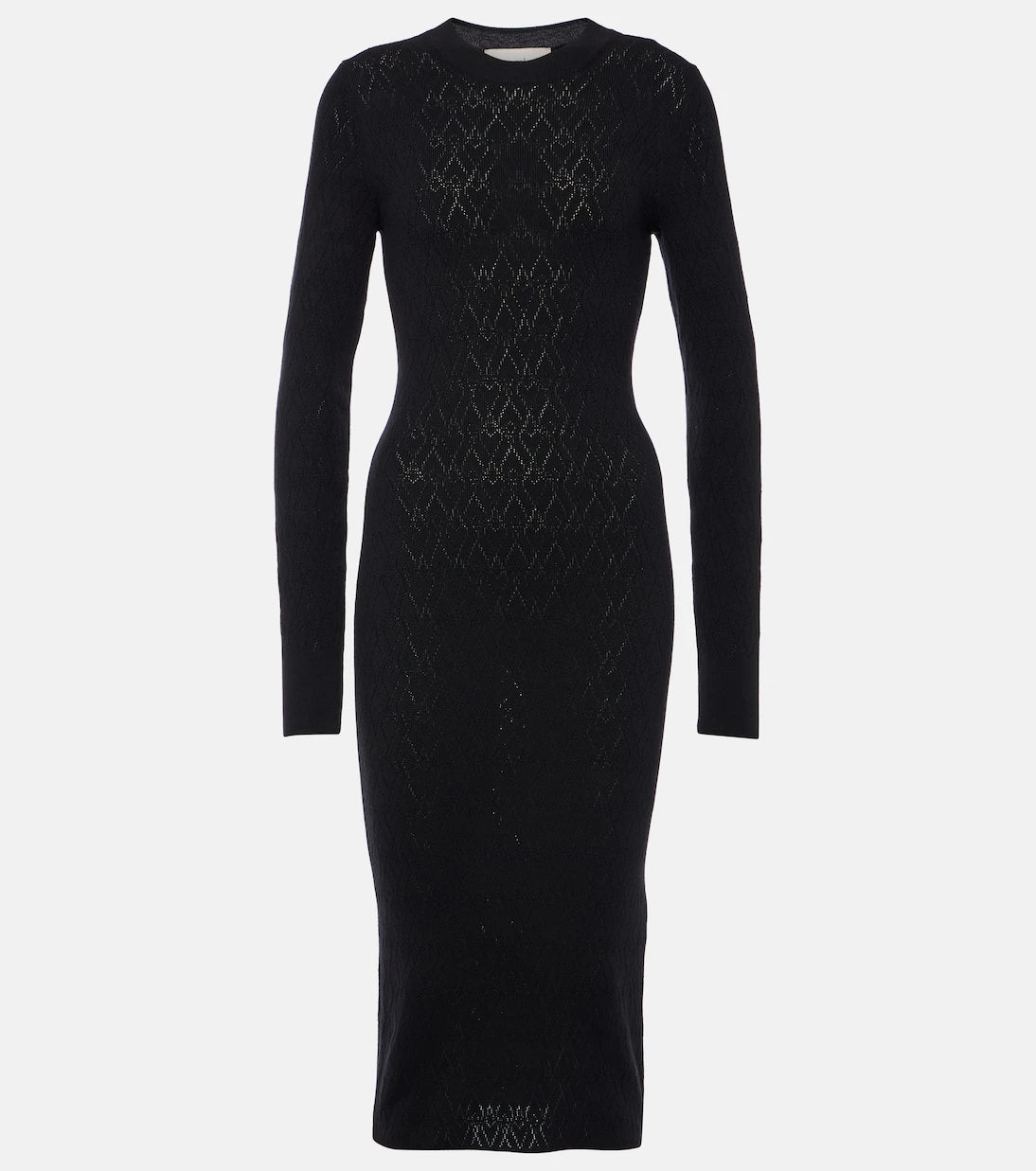 Ami Paris - Knitted cotton and wool midi dress