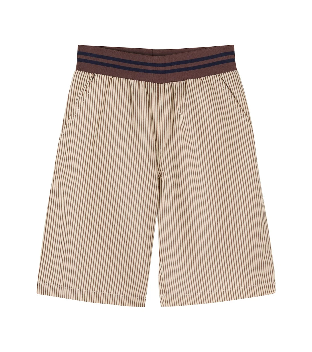 Mini Rodini - Striped cotton poplin Bermuda shorts