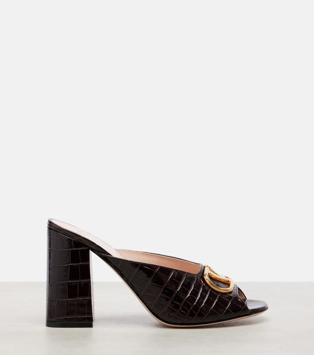 Valentino Garavani - VLogo 95 croc-effect leather mules