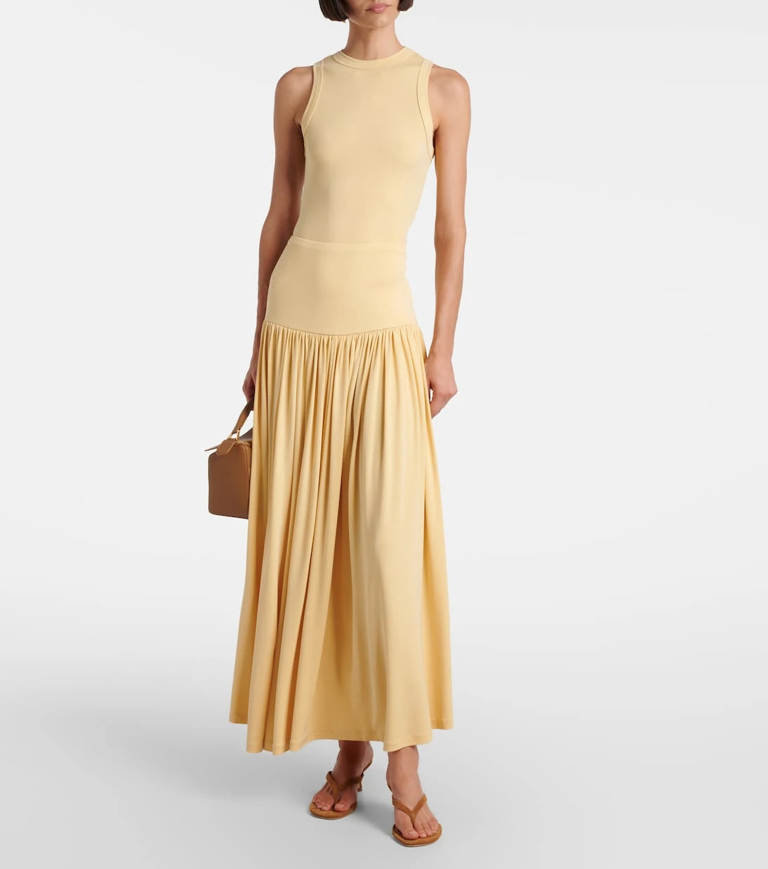 Aya Muse - Gathered jersey maxi skirt