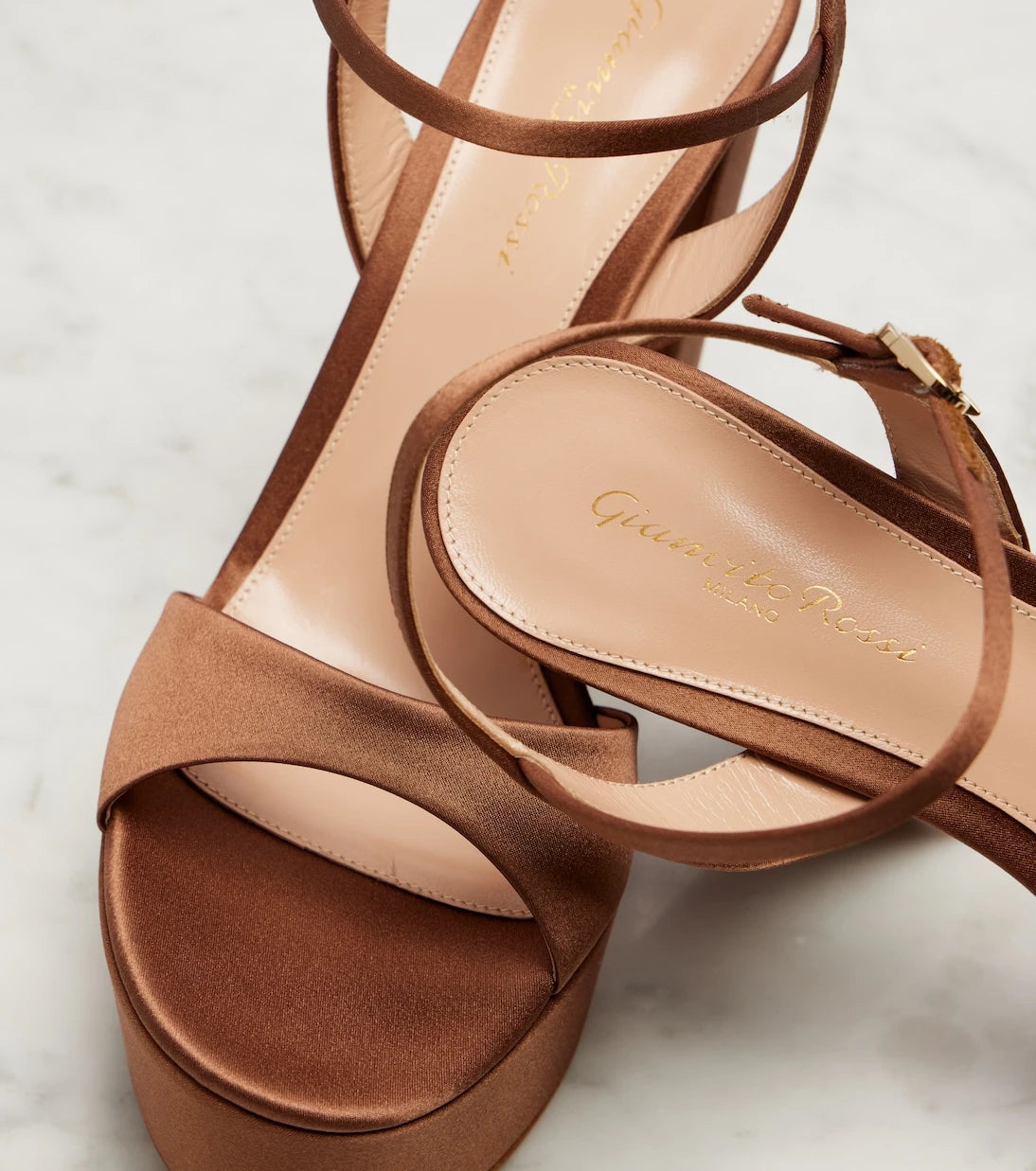 Gianvito Rossi - Satin crêpe platform sandals
