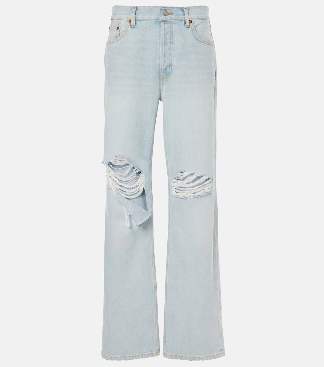 Re/Done - Loose Long distressed straight jeans
