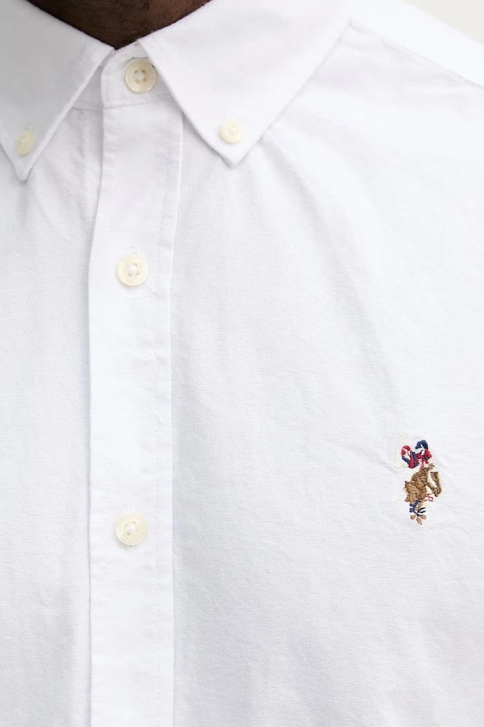 U.S. Polo Assn. Erkek Pamuklu Gömlek PEACHED OXFORD LS