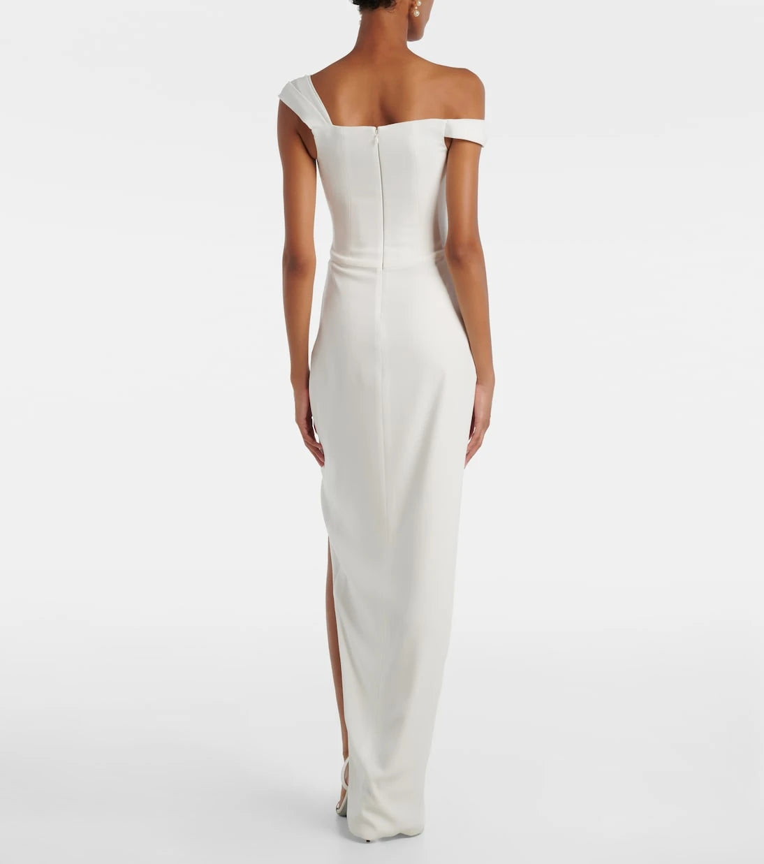 Alex Perry - Bridal draped off-shoulder crêpe corset gown
