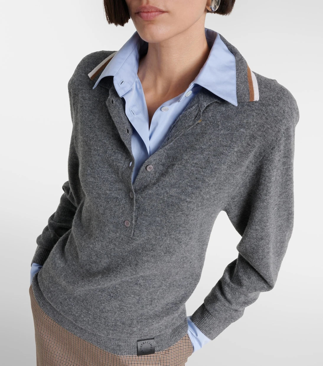 Stella McCartney - Layered virgin wool polo sweater