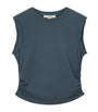 AllSaints Blue Ruched West Tank Top