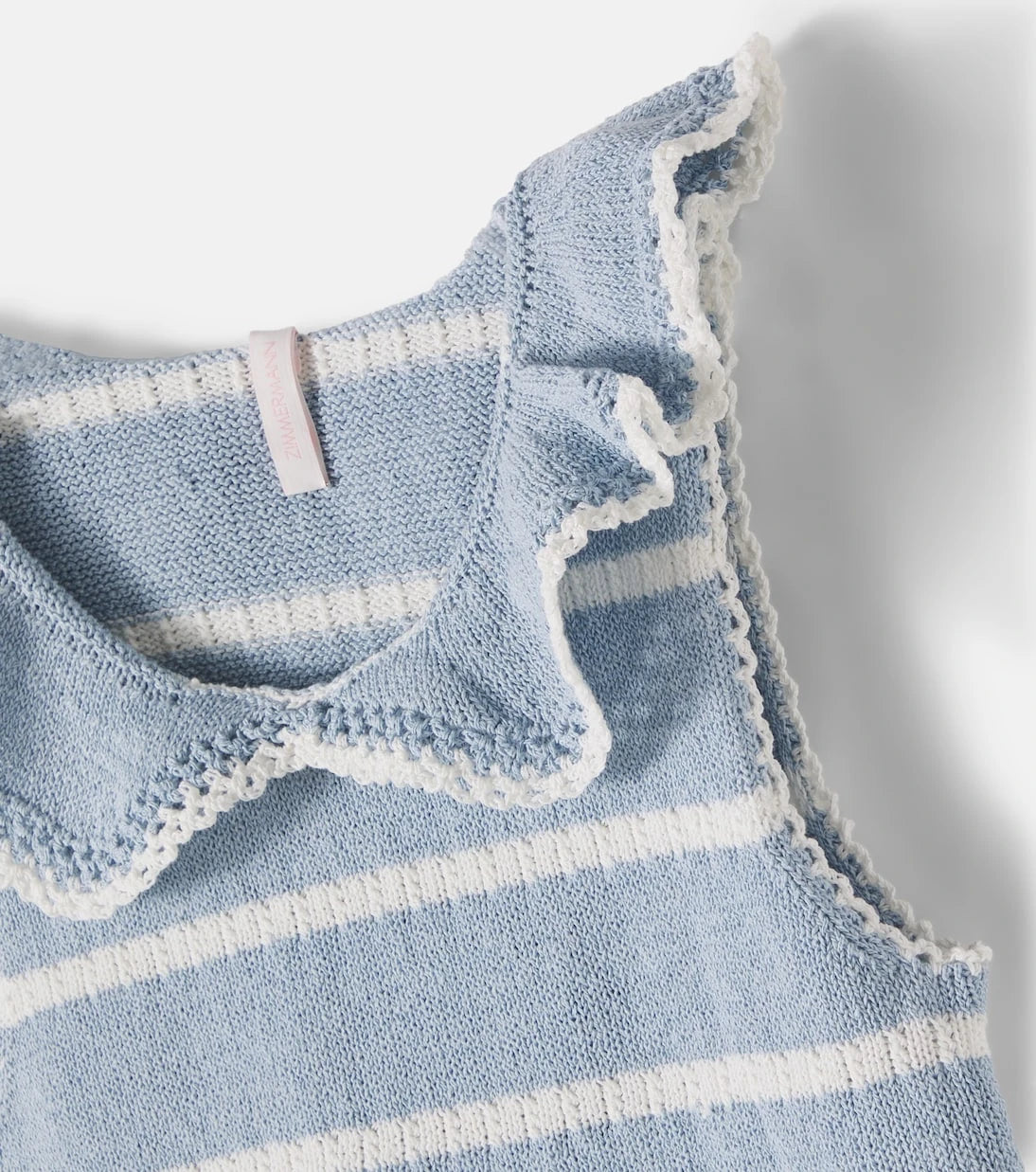 Zimmermann Kids - Striped knitted cotton-blend top