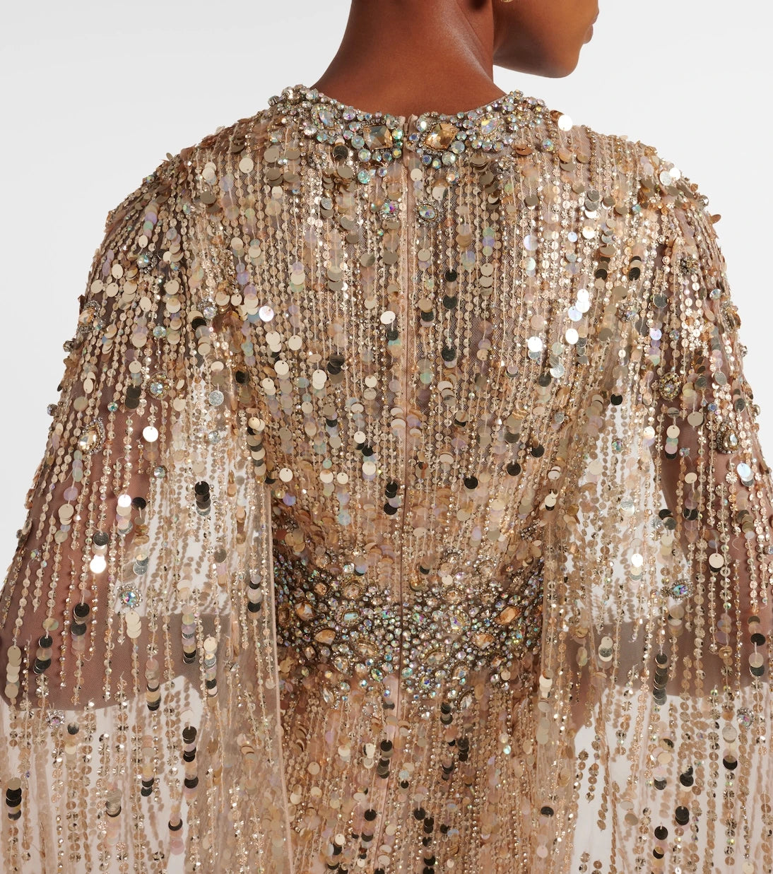 Jenny Packham - Honey Dew caped embellished gown