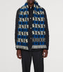 Burberry Black Wool Fair Isle Scarf